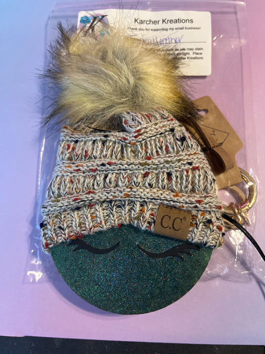 Face with Beanie- Tropical Leather