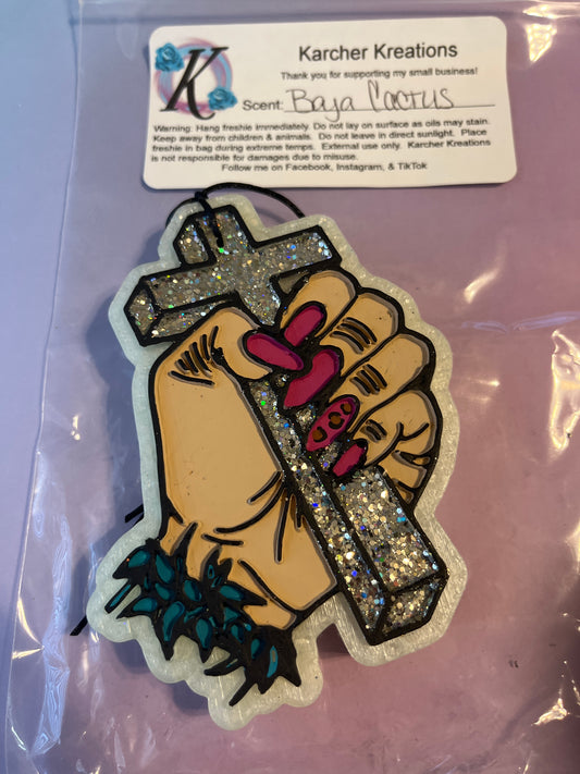 Hand with Cross- Baja Breeze