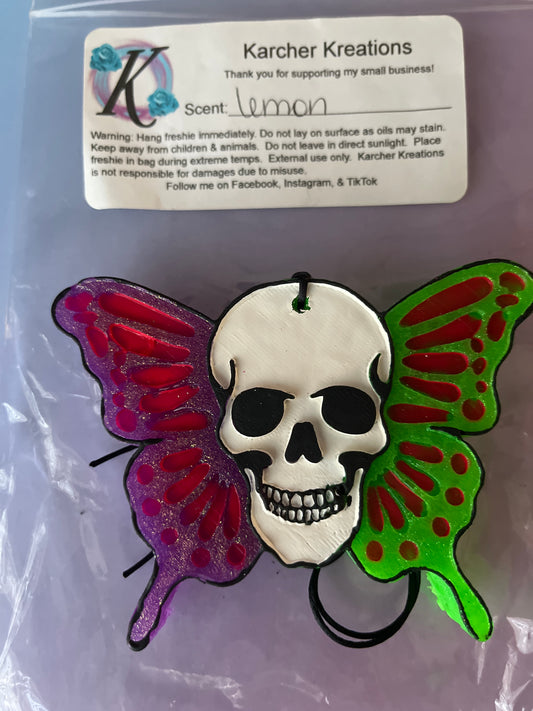Butterfly Skull- Lemon Drop