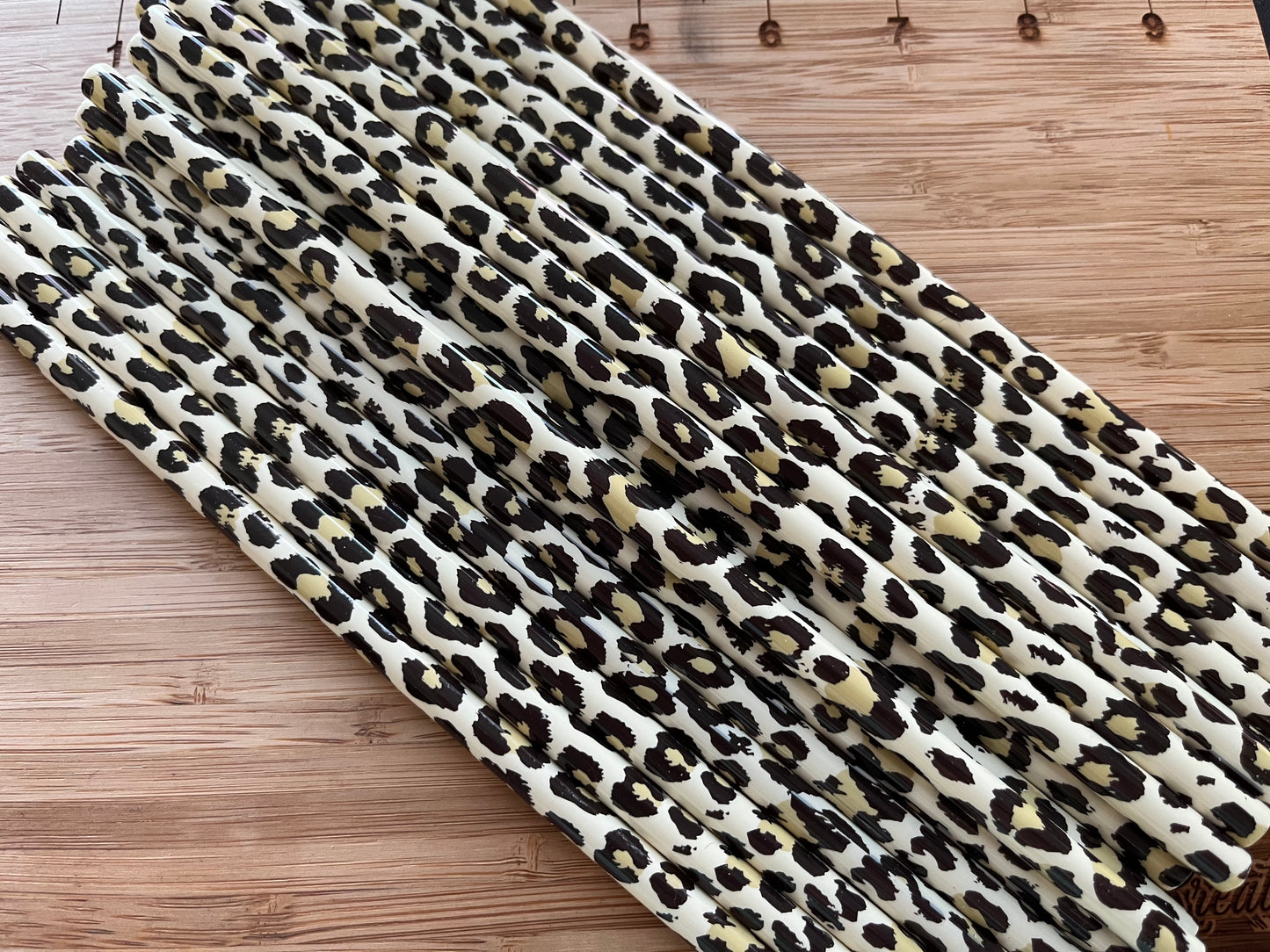 Cheetah Print  Straws