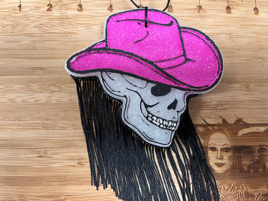 Cowboy Skull with fringe Car Freshie