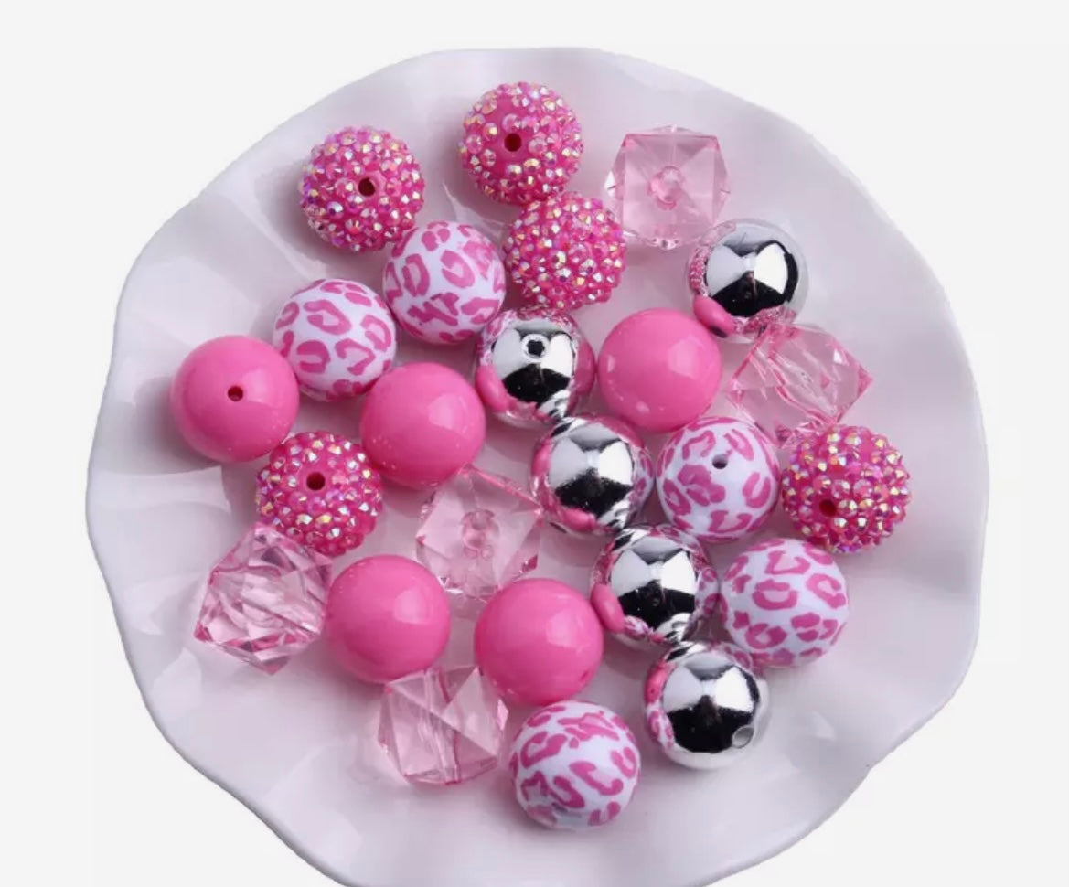 Bubble Gum Pink Cheetah Mix