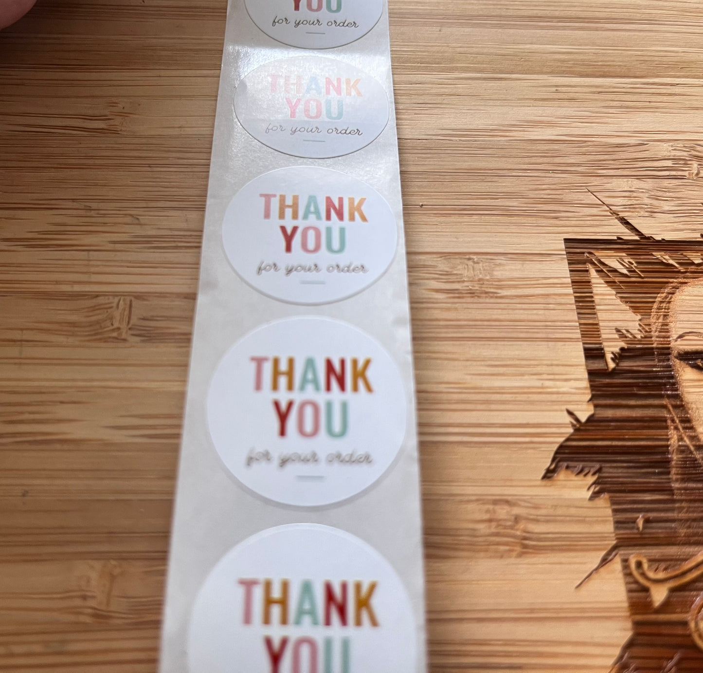 Thank you for your order stickers