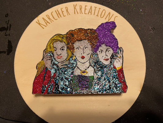 3 Sisters, Halloween detailed Car Freshie